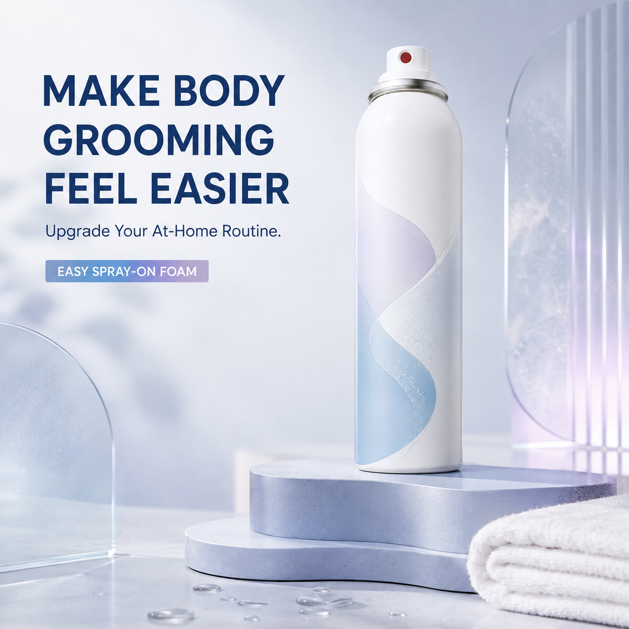 No-Razor Body Hair Removal Spray Foam – Easy At-Home Grooming ☁️✨