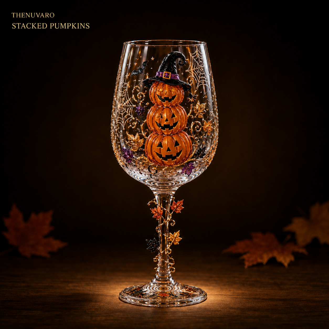 🎃 6-Piece Halloween Decorative Wine Glass Set – Spooky Collectible Goblets