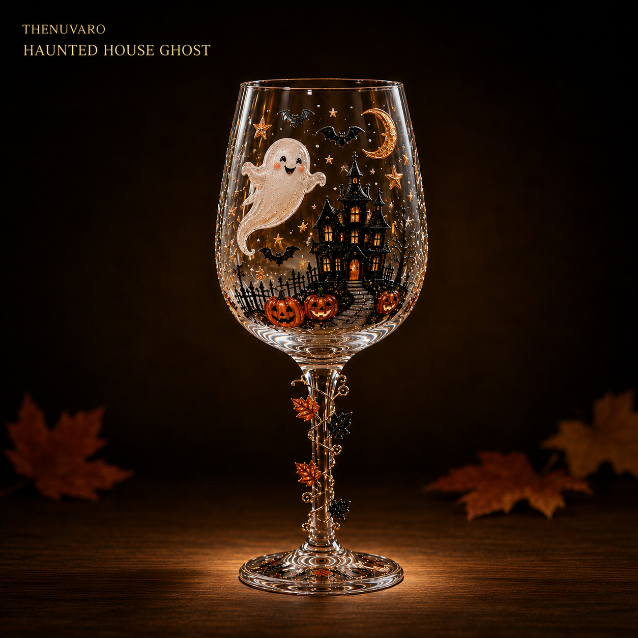 🎃 6-Piece Halloween Decorative Wine Glass Set – Spooky Collectible Goblets