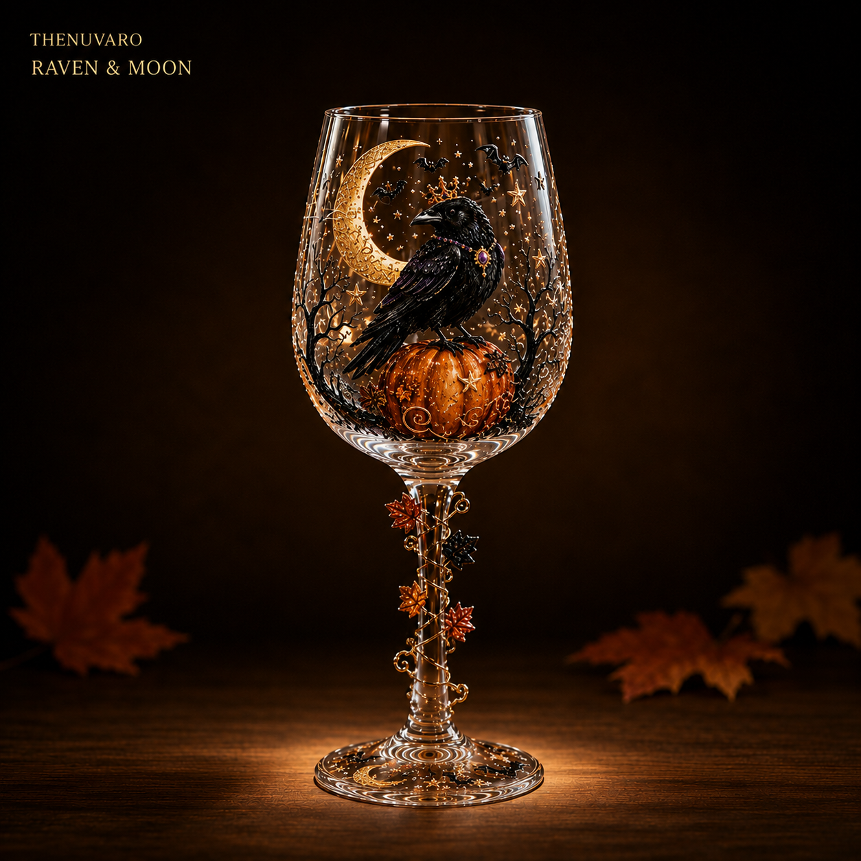 🎃 6-Piece Halloween Decorative Wine Glass Set – Spooky Collectible Goblets