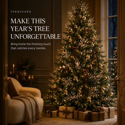 ✨ Crystal Beaded Christmas Tree Branch Picks – Instant Sparkle & Fuller Holiday Décor