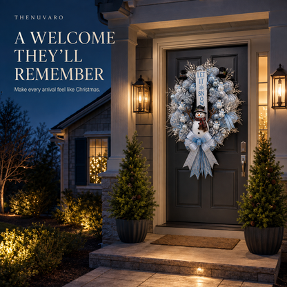 🎄 Oversized Themed Christmas Door Wreath – Snowman, Gingerbread & Santa Styles