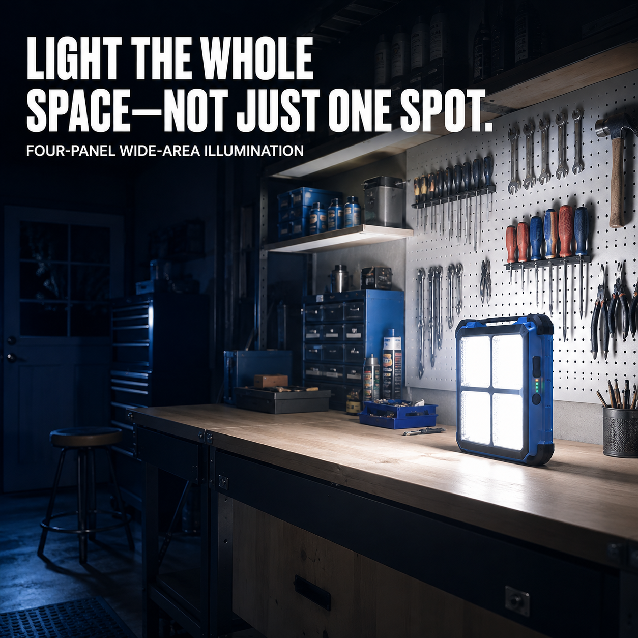 ☀️ 15,000-Lumen Solar Emergency Light – 11,000mAh 4-Panel Lantern & Power Bank
