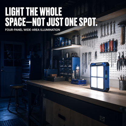 ☀️ 15,000-Lumen Solar Emergency Light – 11,000mAh 4-Panel Lantern & Power Bank