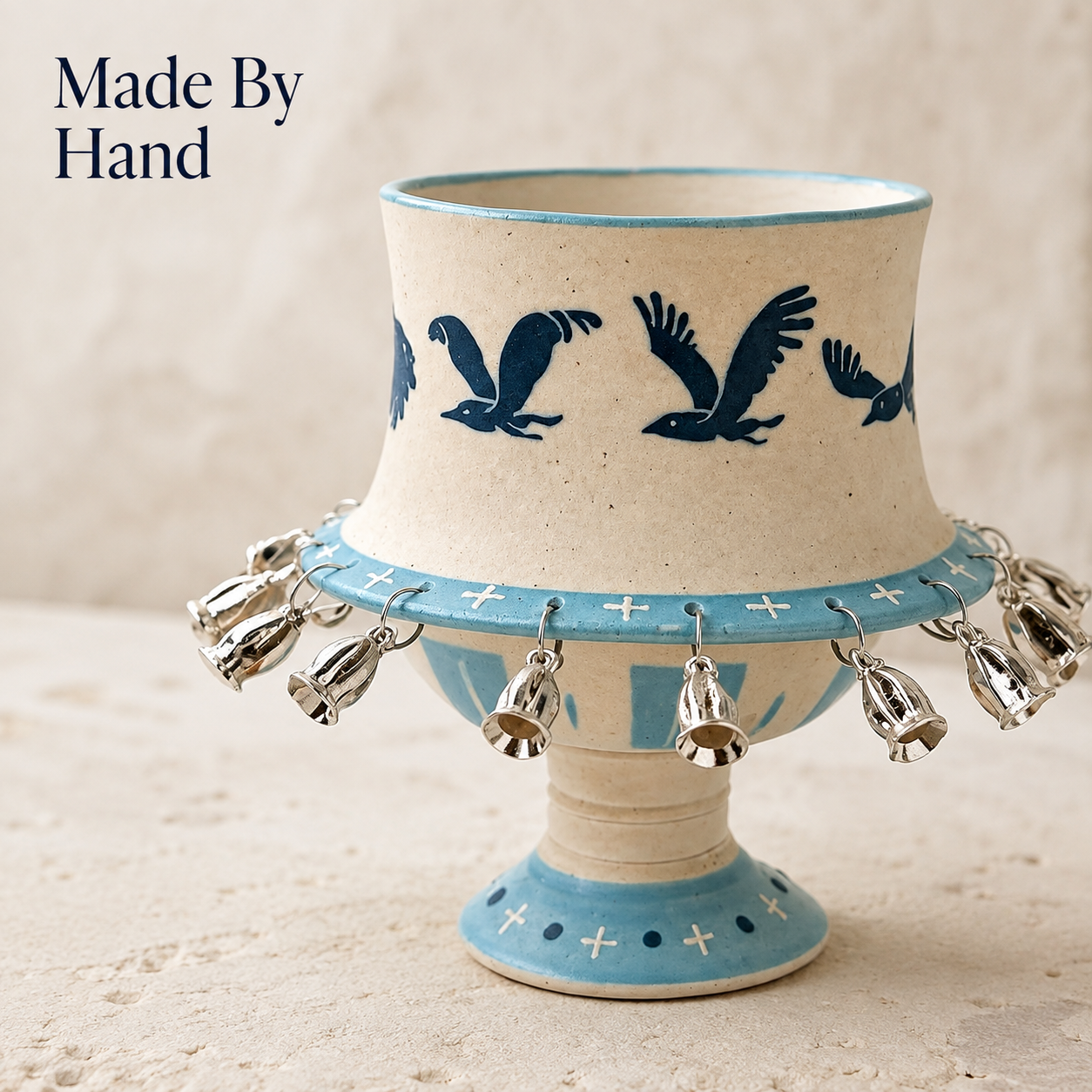 Flying Bird – Handcrafted Ceramic Spinner Goblet