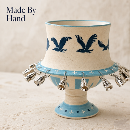 Flying Bird – Handcrafted Ceramic Spinner Goblet