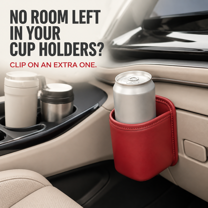 🚗 Clip-On Car Cup Holder & Organizer – Add Extra Drink Storage Without Console Clutter