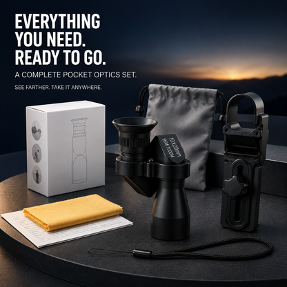 🔭 10×20 Mini Monocular Phone Telescope – Pocket Long-Distance Viewer with Adjustable Smartphone Clip
