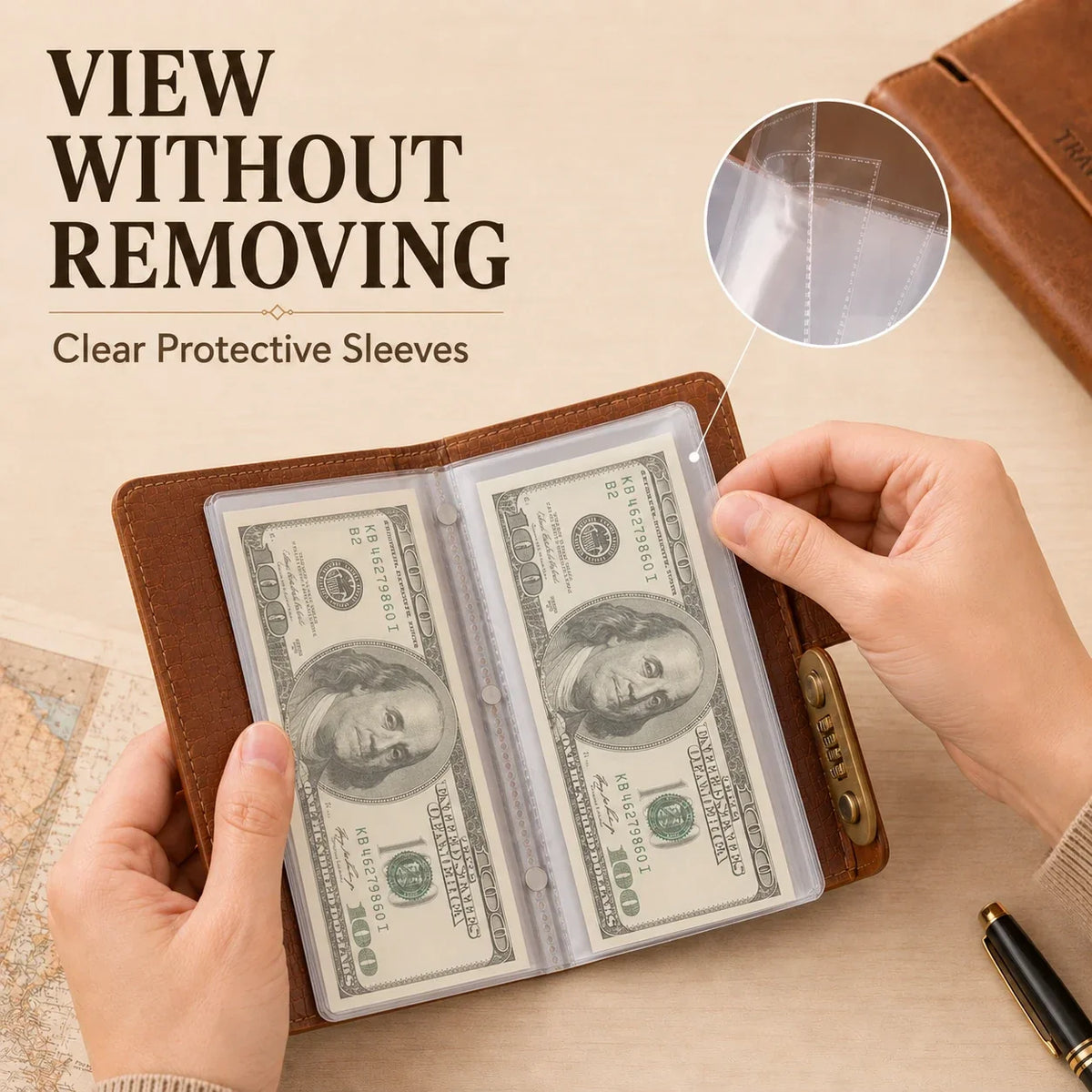 🔐Locking Banknote Collection Booklet | Holds 100 Bills💵