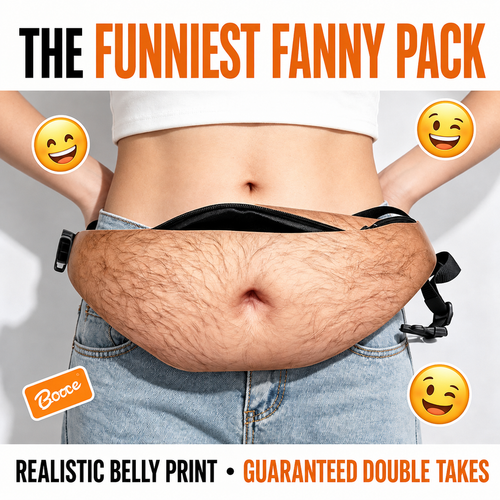 😂 Realistic Beer Belly Fanny Pack – Funny Hidden Waist Bag & Gag Gift