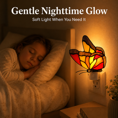 🦋 Butterfly Night Light – 360° Swivel Plug LED Wall Light