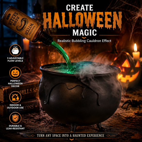 🎃 Cursed Brew Cauldron Halloween Decoration | Magical Bubbling Witch Potion Effect