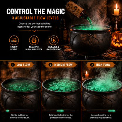 🎃 Cursed Brew Cauldron Halloween Decoration | Magical Bubbling Witch Potion Effect