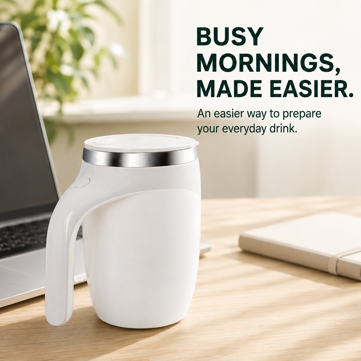 ☕ Electric Self-Stirring Mug – One-Touch Automatic Mixing Cup