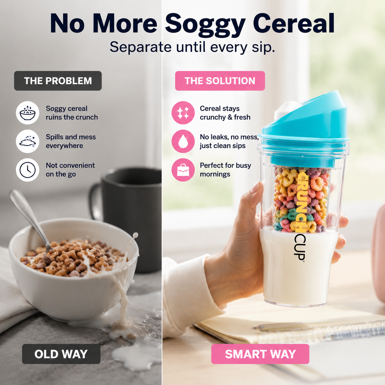 🥣 CrunchCup™ Portable Cereal Cup