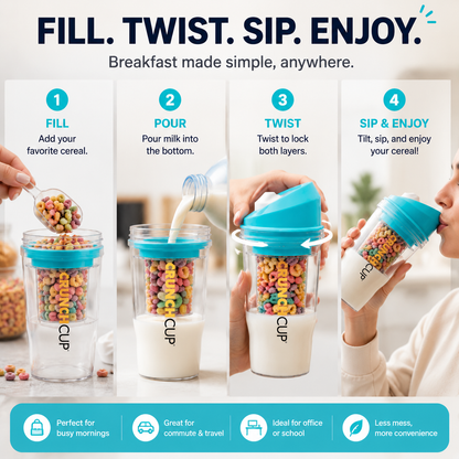 🥣 CrunchCup™ Portable Cereal Cup