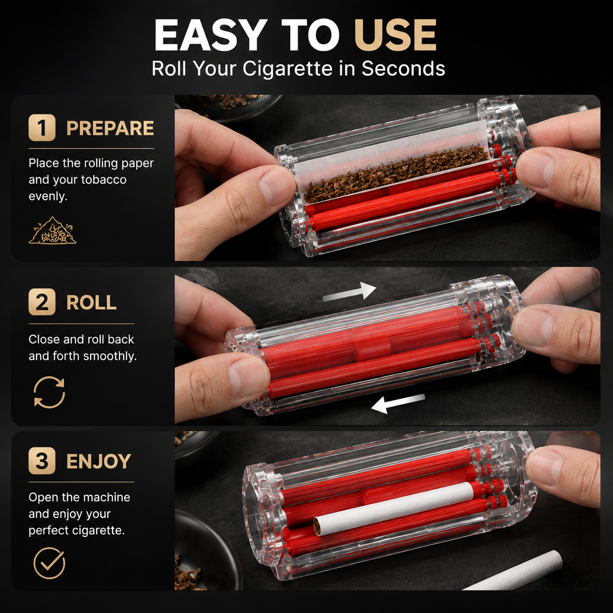 🚬 Portable Cigarette Roller | 8mm Rolling Machine For Perfect Cigarettes