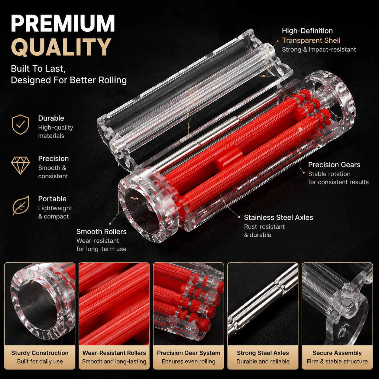 🚬 Portable Cigarette Roller | 8mm Rolling Machine For Perfect Cigarettes
