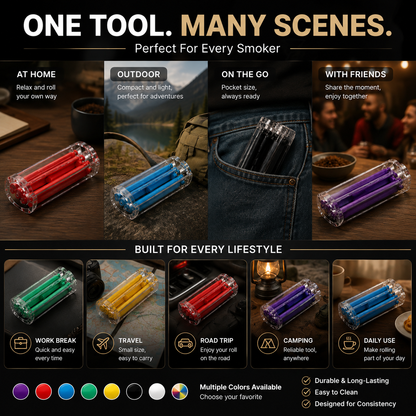 🚬 Portable Cigarette Roller | 8mm Rolling Machine For Perfect Cigarettes