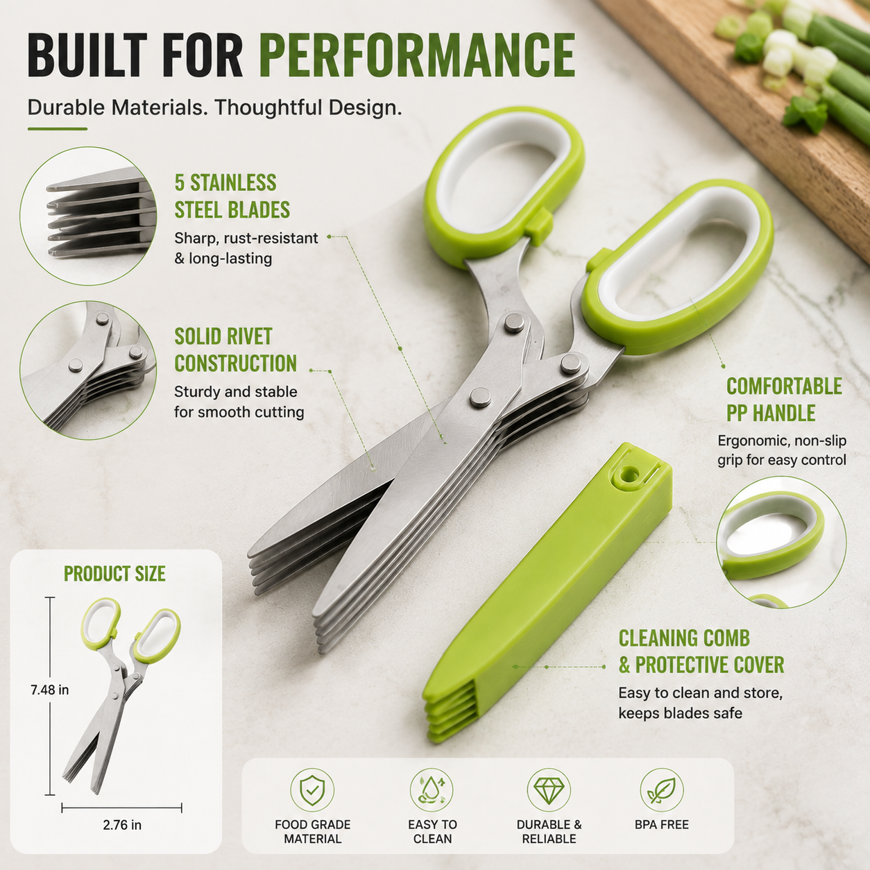 ✂️ 5-Blade Herb Scissors