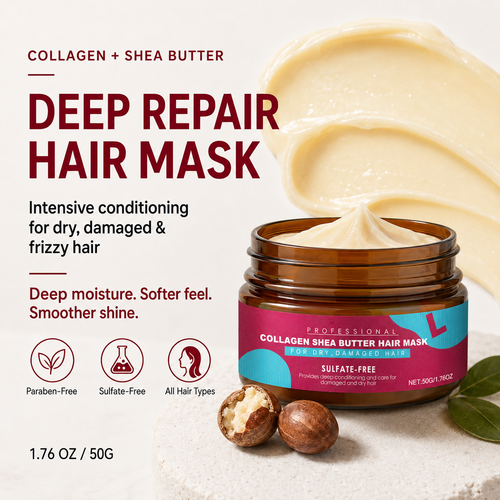 🌿 Collagen & Shea Butter Hair Mask – Deep Repair Treatment for Dry/Damaged Hair