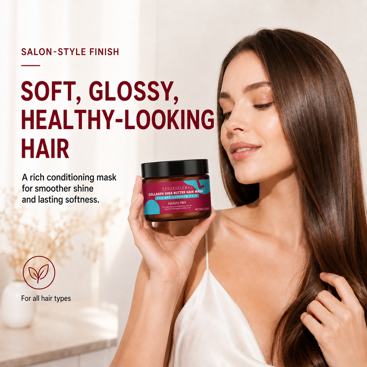 🌿 Collagen & Shea Butter Hair Mask – Deep Repair Treatment for Dry/Damaged Hair