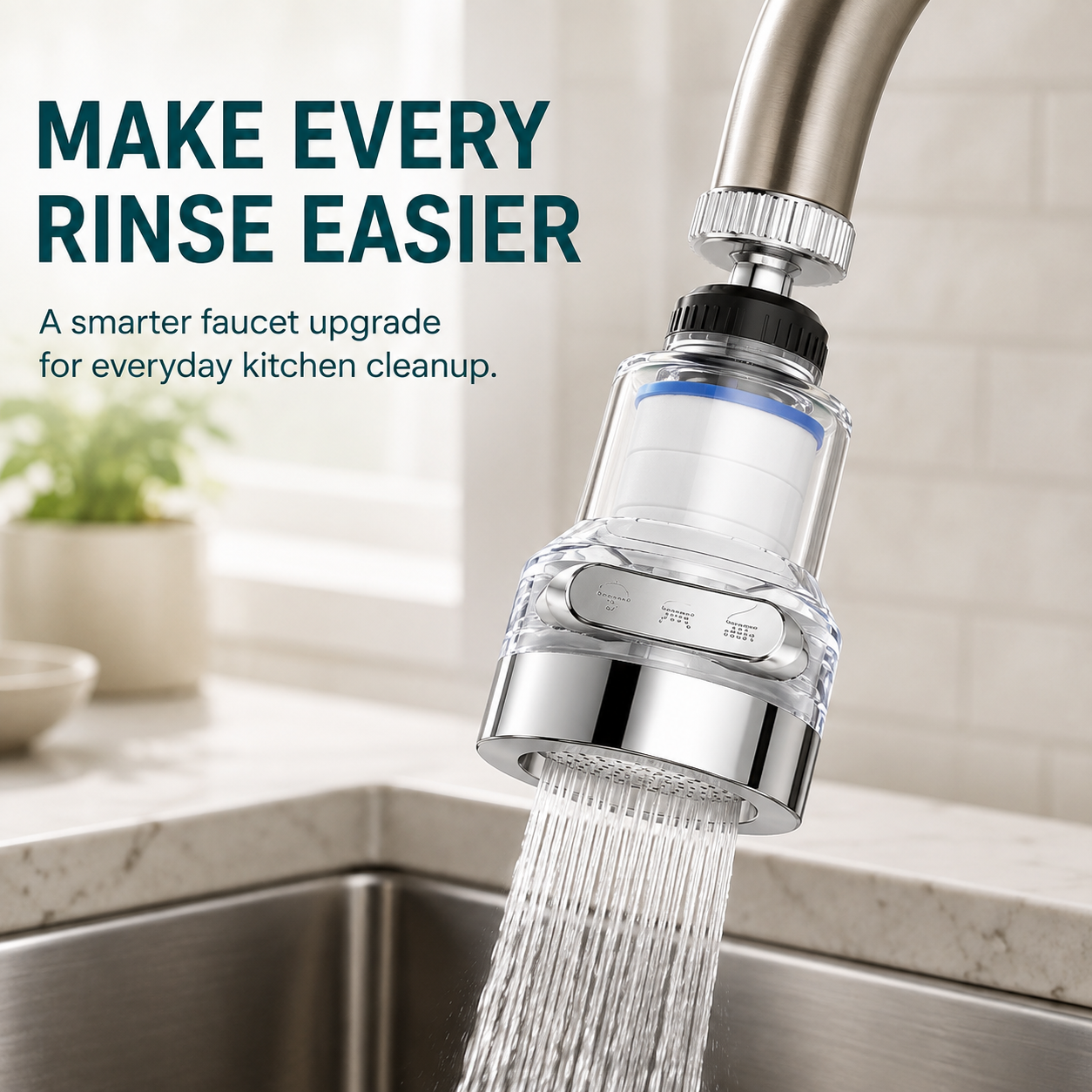 🚿 3-Mode 360° Rotating Faucet Filter Sprayer – 10 Filters Included