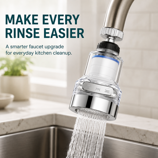 🚿 3-Mode 360° Rotating Faucet Filter Sprayer – 10 Filters Included