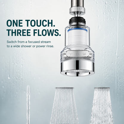 🚿 3-Mode 360° Rotating Faucet Filter Sprayer – 10 Filters Included
