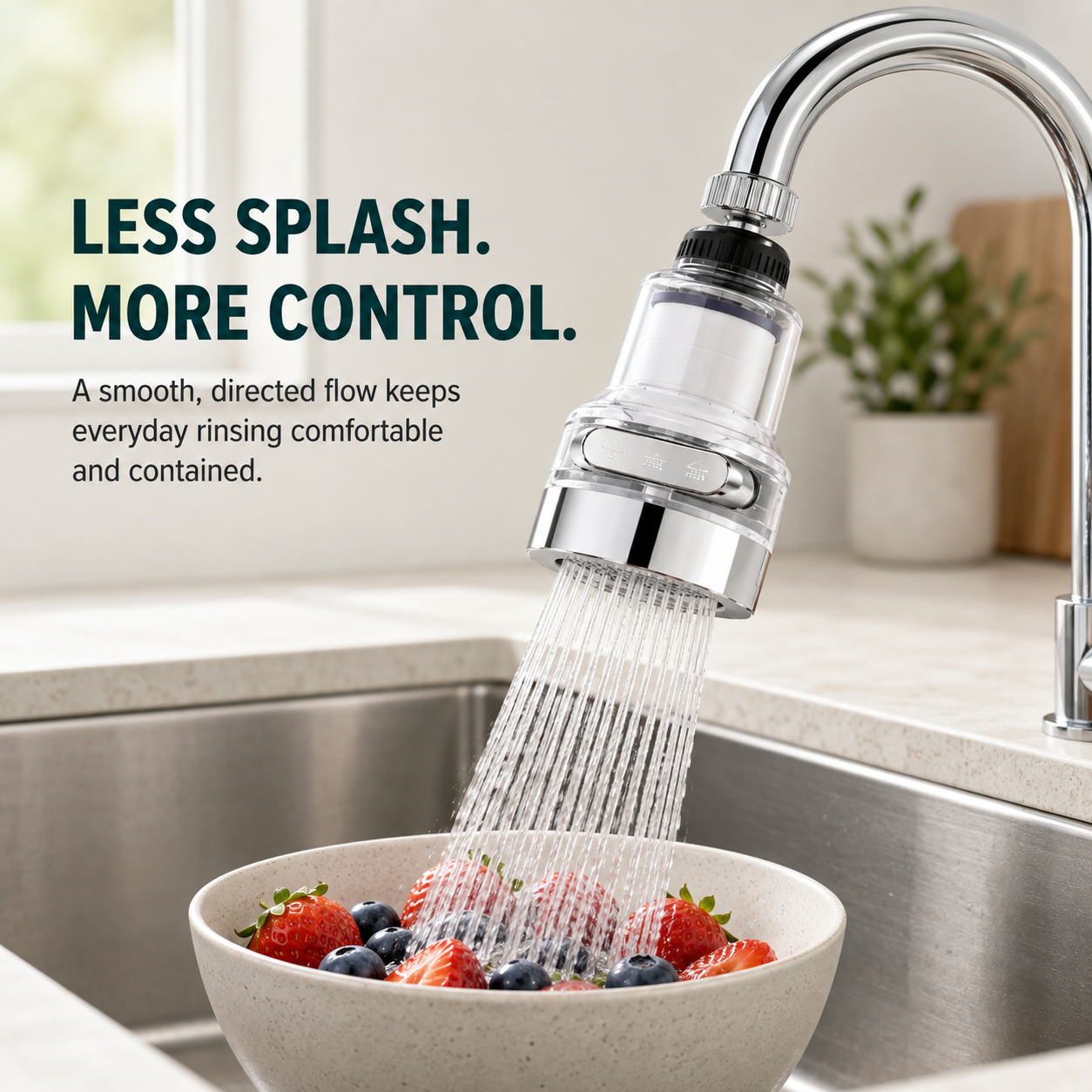 🚿 3-Mode 360° Rotating Faucet Filter Sprayer – 10 Filters Included