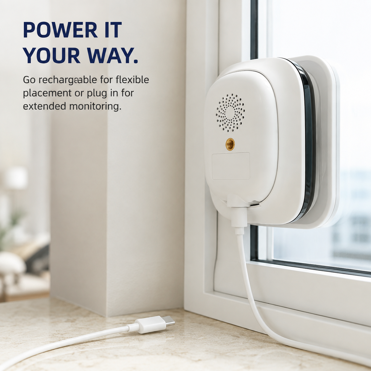 📷 2.5K AI Window Security Camera – No-Drill Outdoor Monitoring