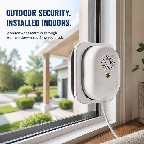 📷 2.5K AI Window Security Camera – No-Drill Outdoor Monitoring