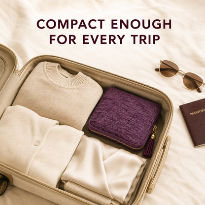 ✈️ Tangle-Free Travel Jewelry Organizer – Compact Multi-Pocket Storage Case