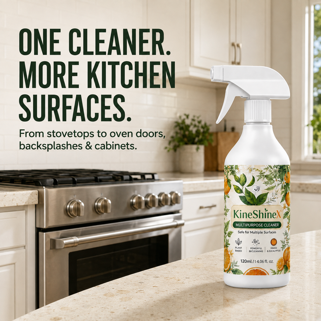 🍊 Heavy-Duty Kitchen Degreaser Spray – Less Scrubbing, Easier Cleanup