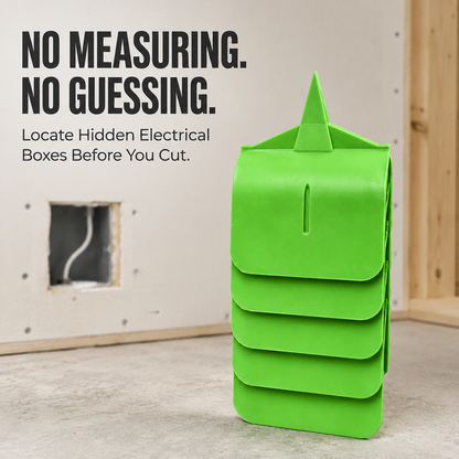 🛠️ 5-Piece Drywall Electrical Box Locator Set – No-Measure Outlet Cutout Marking Tool