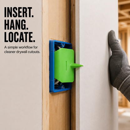 🛠️ 5-Piece Drywall Electrical Box Locator Set – No-Measure Outlet Cutout Marking Tool