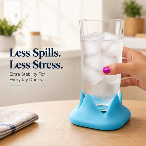 🥤 Stabilizing Silicone Grip Coaster – Less Spills, More Stability