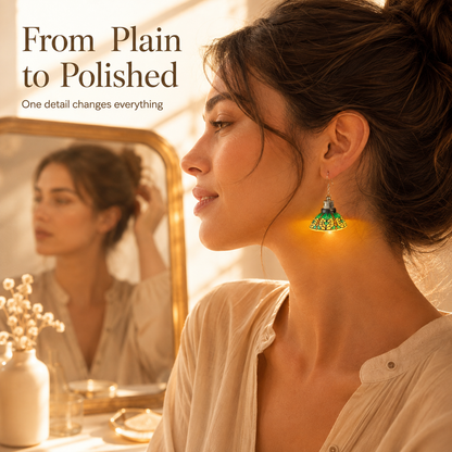 ✨ Luminous Stained Glass Dome Earrings