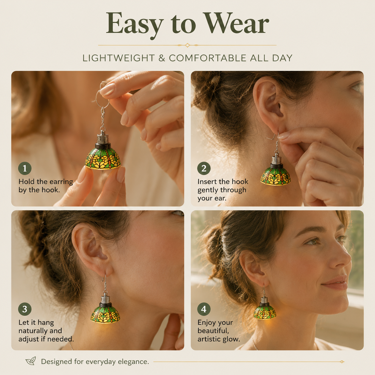 ✨ Luminous Stained Glass Dome Earrings