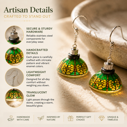 ✨ Luminous Stained Glass Dome Earrings