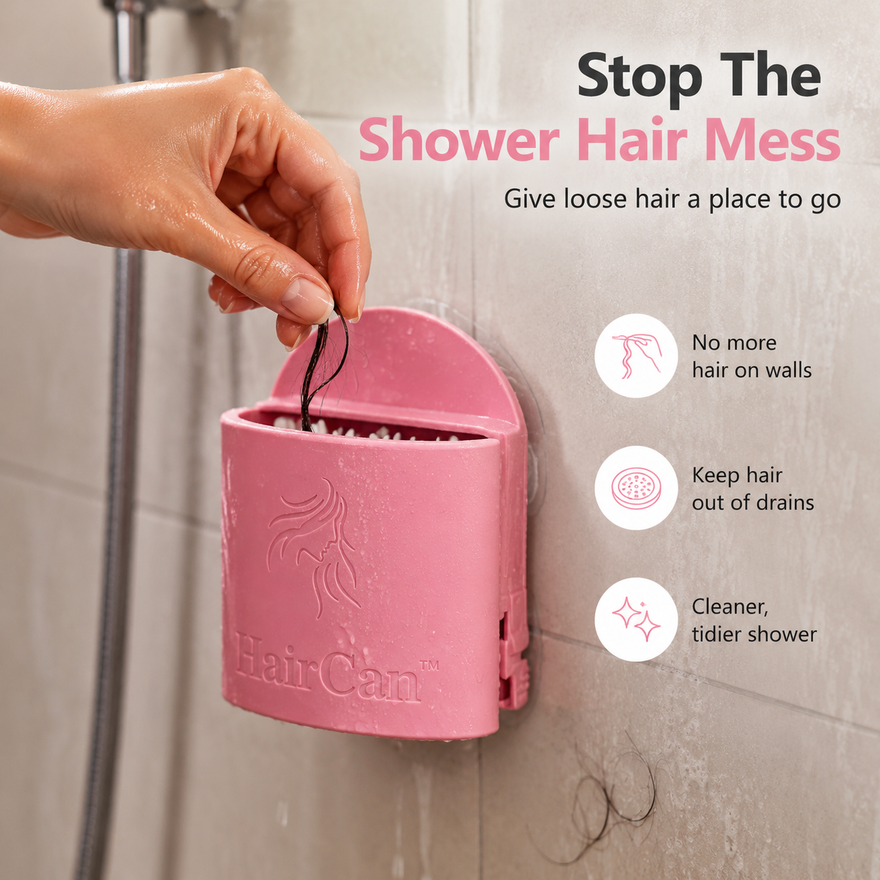 HairCan™ Shower Hair Catcher | Keep Your Bathroom Cleaner & Hair-Free 🚿
