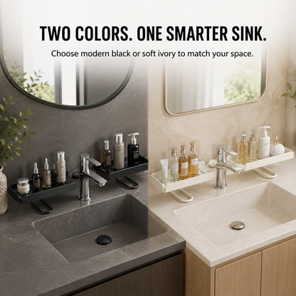 ✨ Foldable Faucet Sink Organizer Shelf – Adjustable Draining Countertop Storage Rack