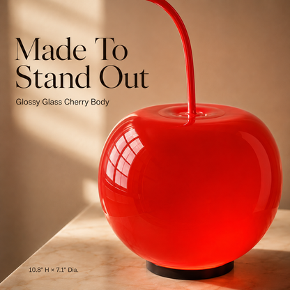 🍒 Cherry Glass Ambient Lamp – Dimmable USB Mood Light