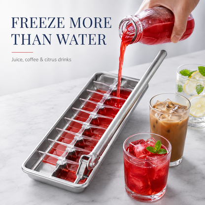 🧊Vintage Lever Ice Cube Tray | Quick-Release Metal Ice Tray