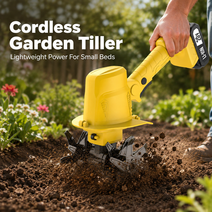 🌱 24V Cordless Garden Tiller-Lightweight power for easier weeding, loosening, and tilling.