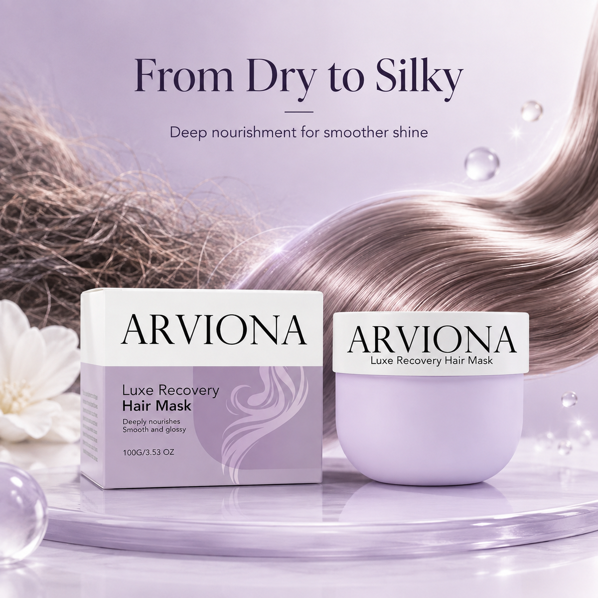 ✨ Luxe Recovery Hair Mask for Smooth & Glossy-Looking Hair