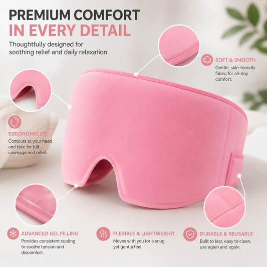 ❄️ 360° Hot & Cold Head Comfort Cap – Reusable Gel Wrap