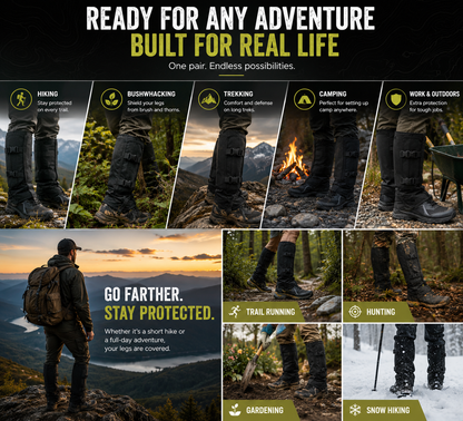 🛡️ All-Terrain Protective Leg Gaiters