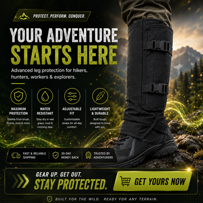 🛡️ All-Terrain Protective Leg Gaiters