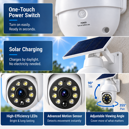 ⏰Final 6 Hours Sale 50% OFF🔥🔥 - Solar-Powered Simulated Surveillance Camera Street Light